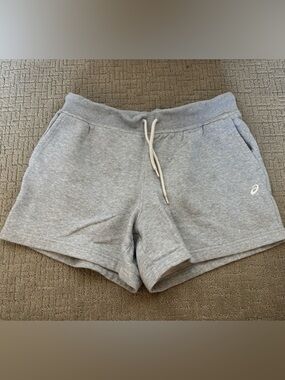 Asics Heather Gray Fleece Lounge Shorts